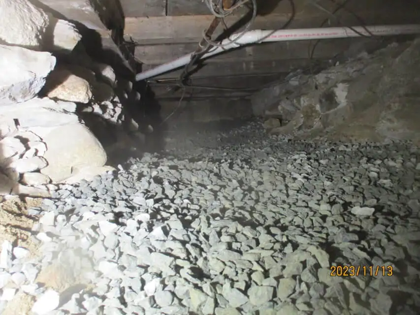 Crawl space repair before