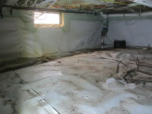 Crawl space repair before