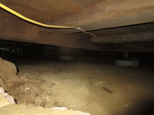 Crawl space repair before